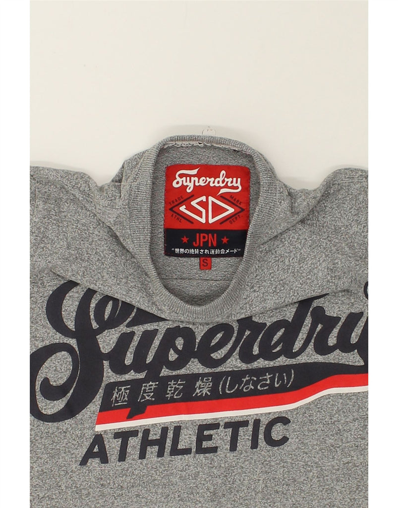 SUPERDRY Mens Graphic T-Shirt Top Small Grey Flecked Cotton | Vintage Superdry | Thrift | Second-Hand Superdry | Used Clothing | Messina Hembry 