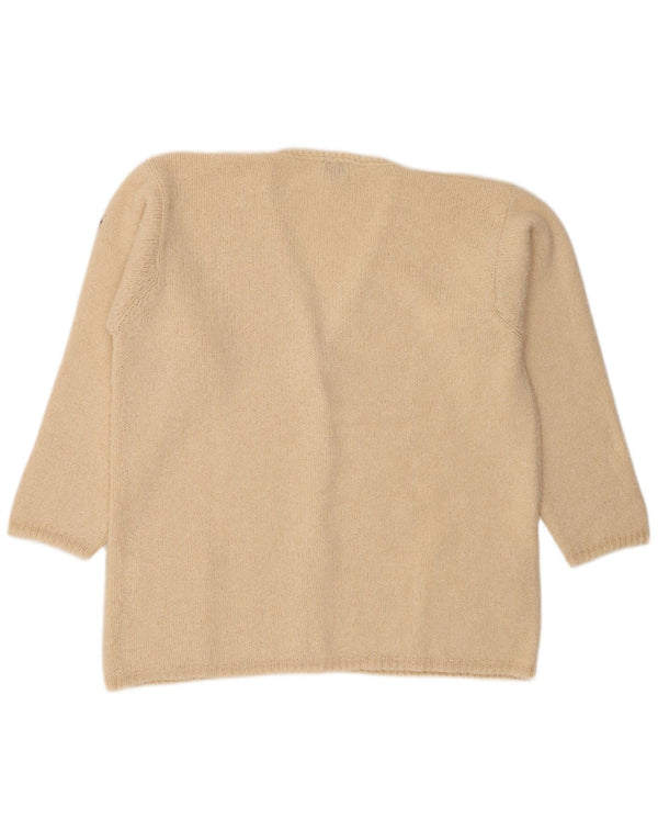 Fly 3 Womens Oversized Cardigan Sweater IT 46 Large Beige Wool