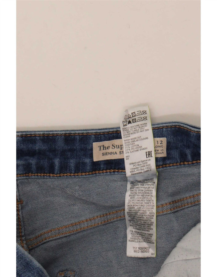 Marks & Spencer Womens Sienna Straight Jeans UK 12 Medium W30 L31 Blue