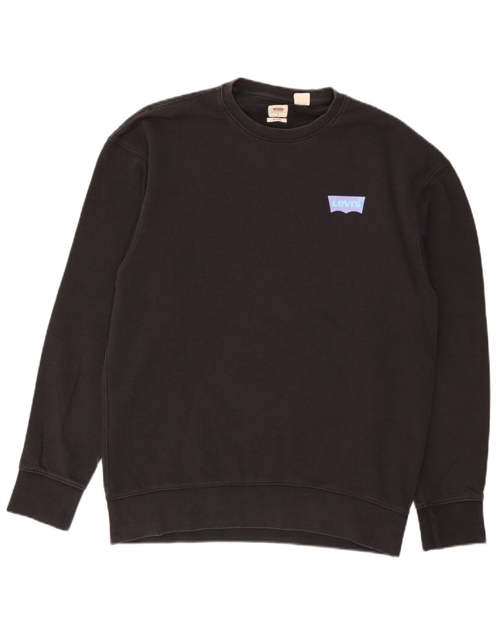 Levi's Mens Relaxed Graphic Sweatshirt Jumper Small Black