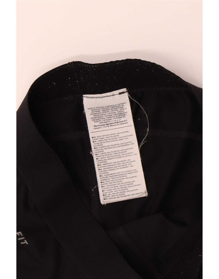 Nike Womens Dri Fit Graphic Capri Leggings UK 8 Small Black Polyester