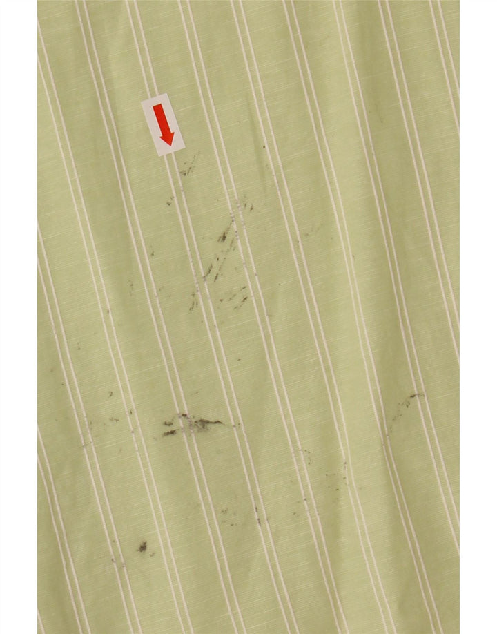 Tommy Hilfiger Mens Shirt Medium Green Pinstripe Cotton