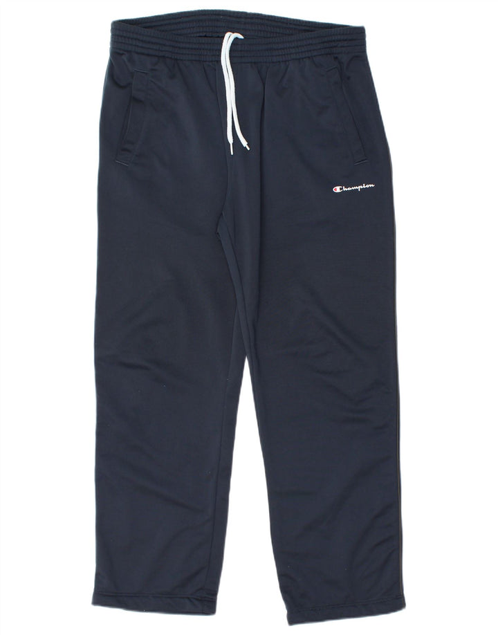 Champion Mens Tracksuit Trousers Medium  Navy Blue Polyester