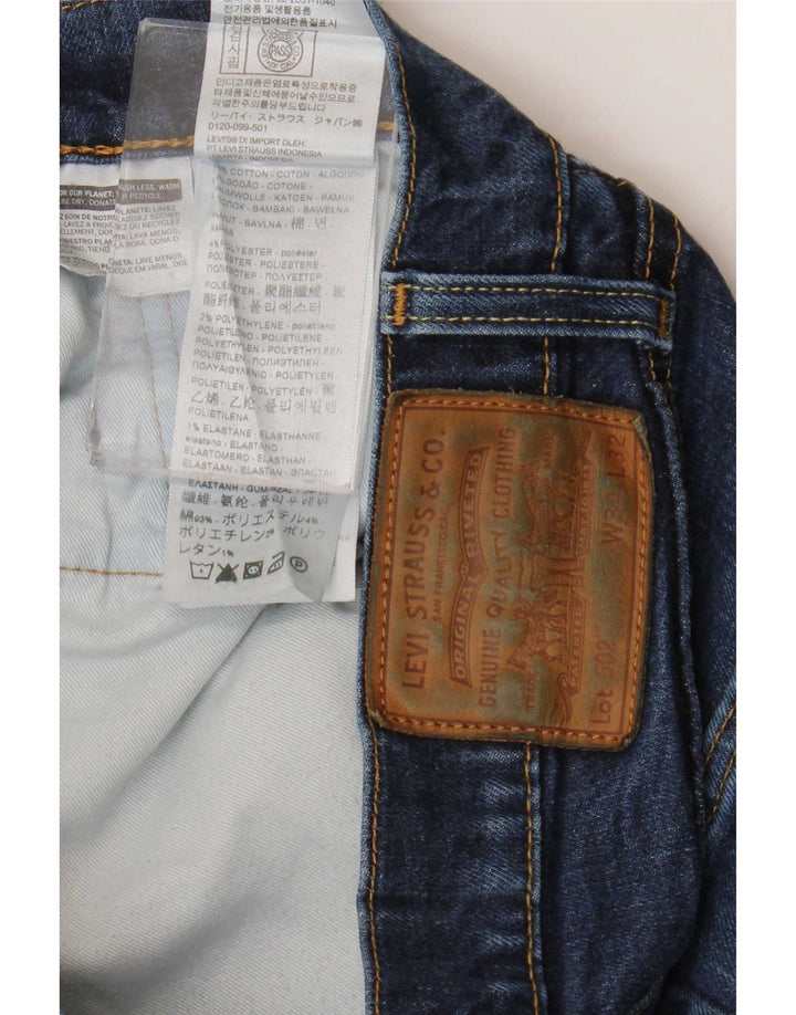 Levi's Mens 502 Tapered Jeans W34 L29 Navy Blue Cotton