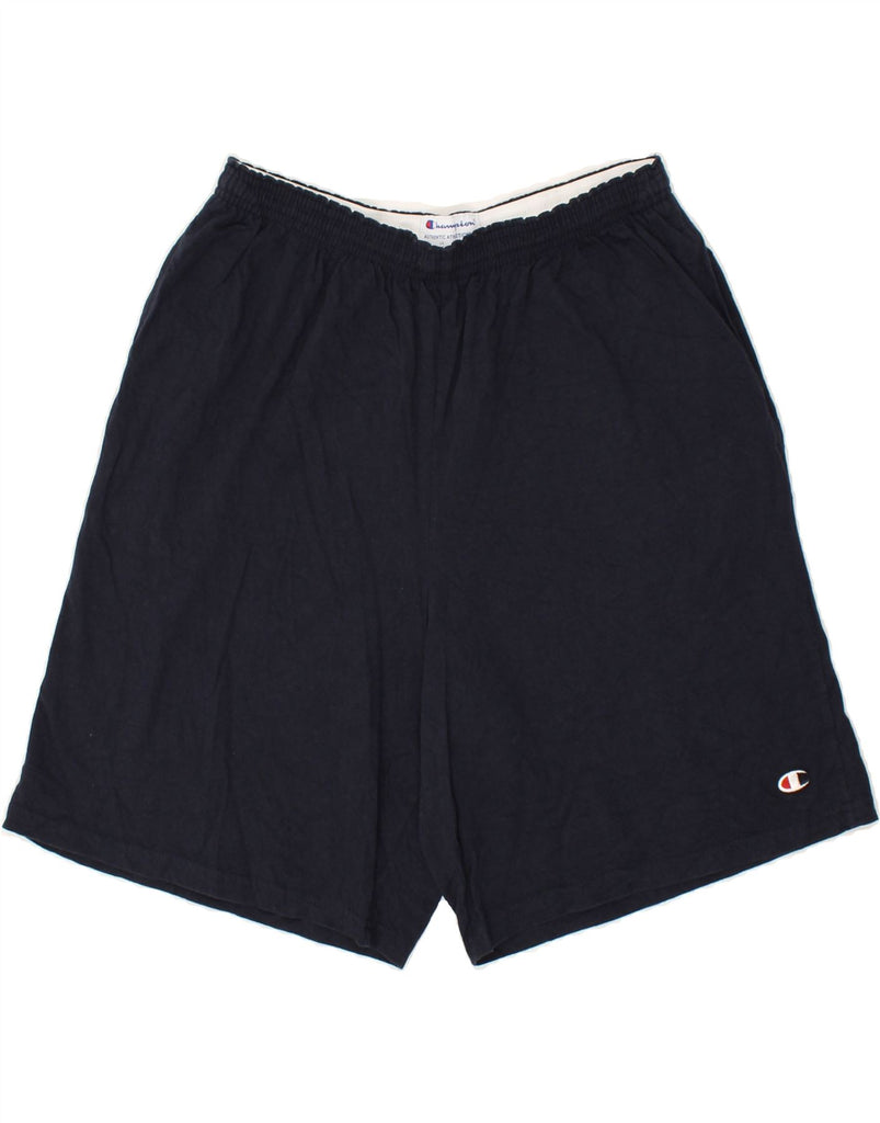 CHAMPION Mens Sport Shorts Large Navy Blue Cotton | Vintage Champion | Thrift | Second-Hand Champion | Used Clothing | Messina Hembry 