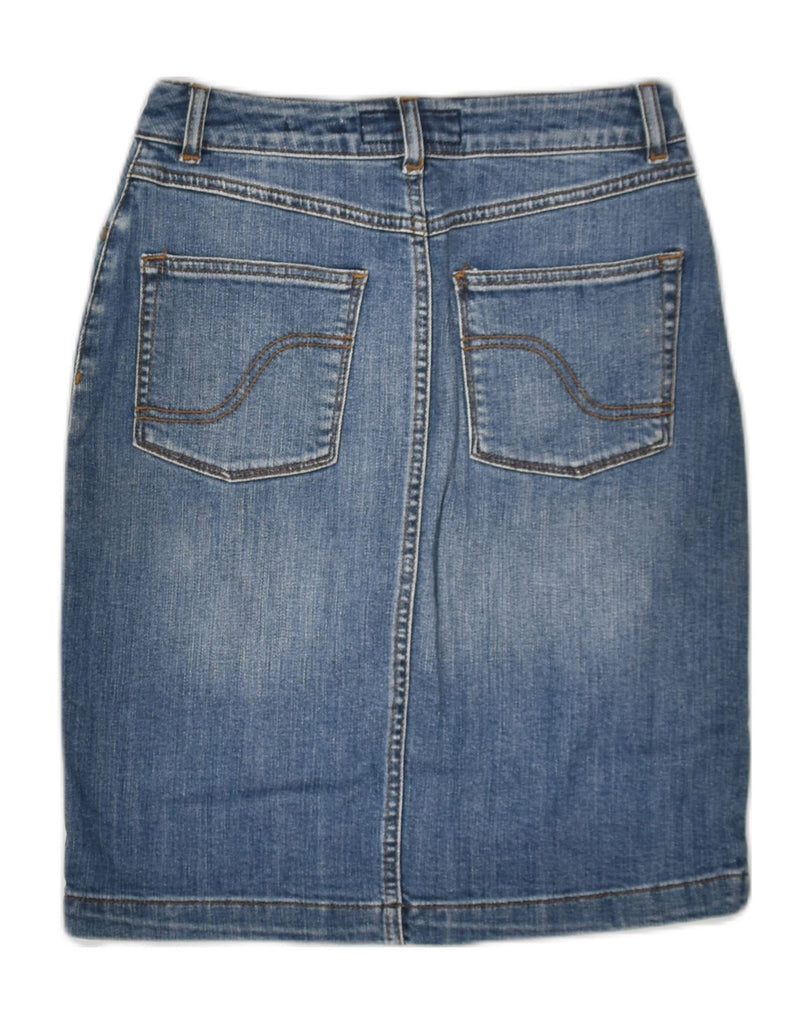 FAT FACE Womens High Waist Denim Skirt UK 6 Small W24 Blue Cotton | Vintage Fat Face | Thrift | Second-Hand Fat Face | Used Clothing | Messina Hembry 