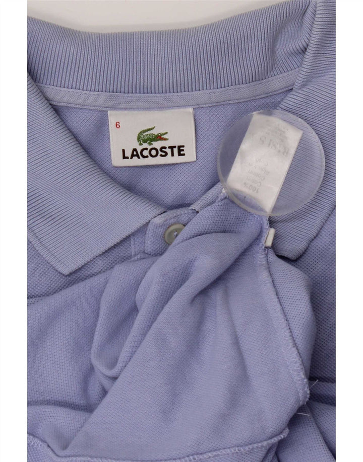 Lacoste Mens Polo Shirt Size 6 XL Blue Cotton