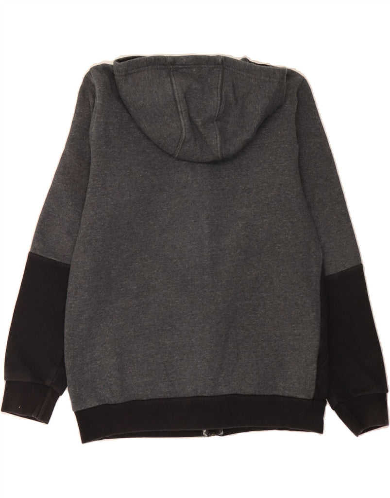 ADIDAS Boys Zip Hoodie Sweater 13-14 Years Grey Colourblock Cotton Vintage Adidas and Second-Hand Adidas from Messina Hembry 