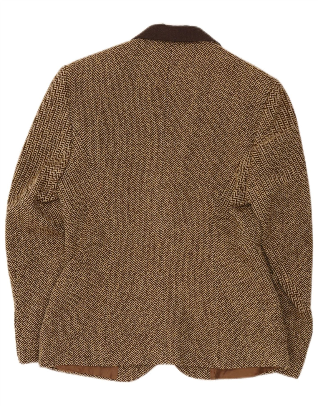 Ginalebole Womens 3 Button Blazer Jacket IT 44 Medium Brown Herringbone