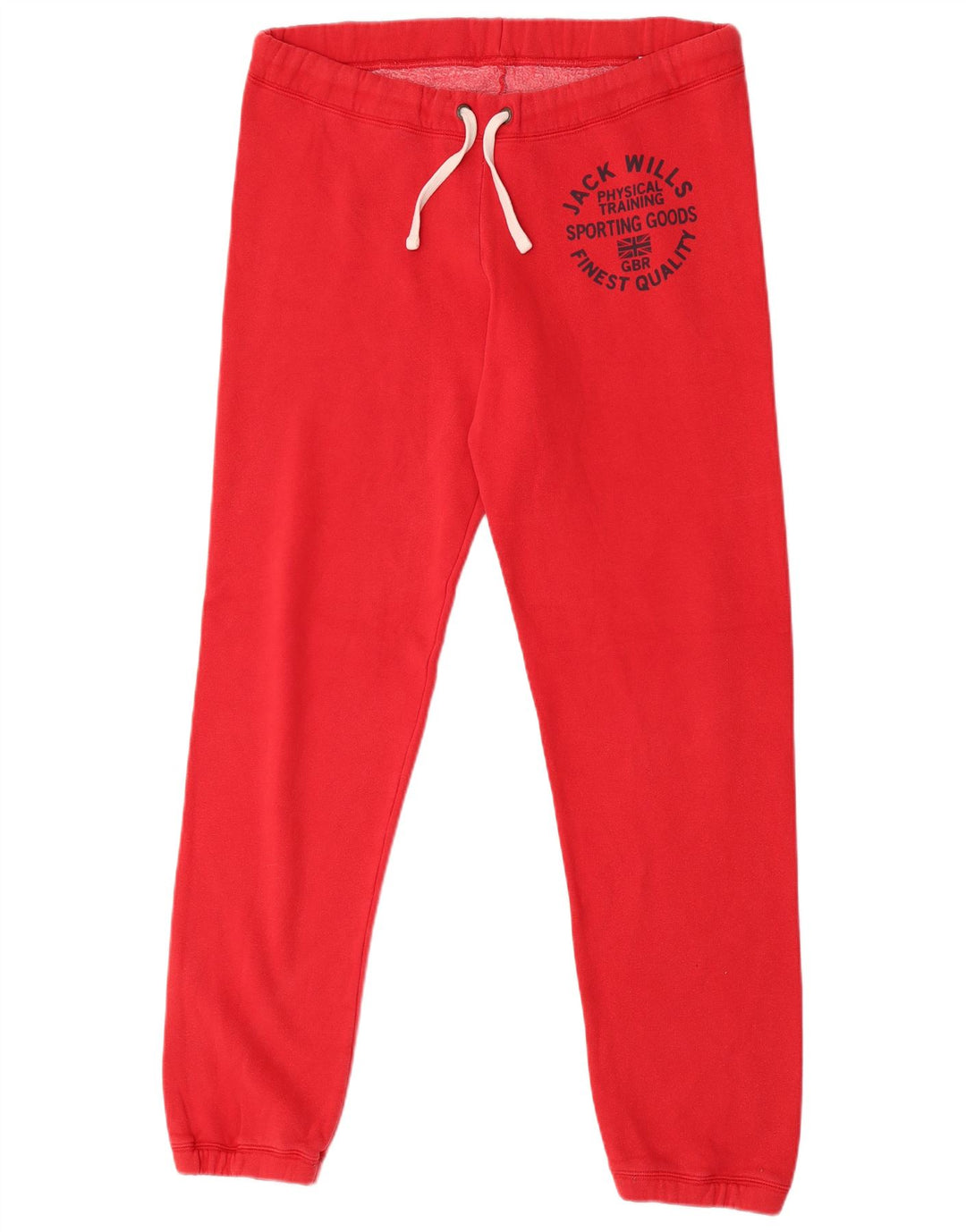 Jack Wills Womens Graphic Tracksuit Trousers Joggers UK 12 Medium Red