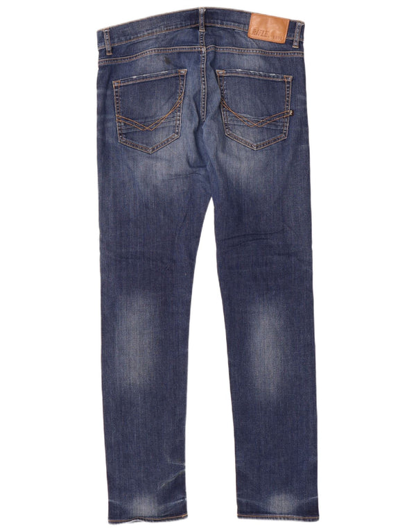 Rifle Mens Slim Jeans W36 L34 Blue Cotton