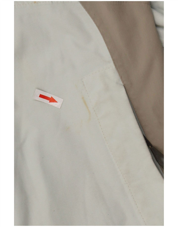 DAINESE Womens Windbreaker Jacket UK 14 Medium Off White Colourblock