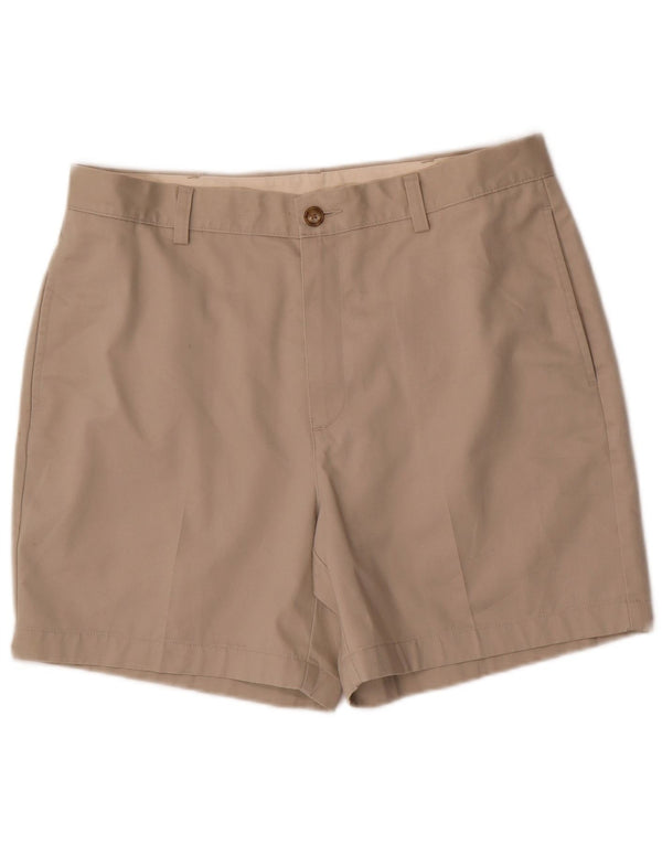 L.L.Bean Mens Natural Fit Chino Shorts W34 Large Beige Cotton