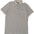 CAMEL ACTIVE Mens Polo Shirt Large Blue Striped Cotton Vintage Camel Active and Second-Hand Camel Active from Messina Hembry 