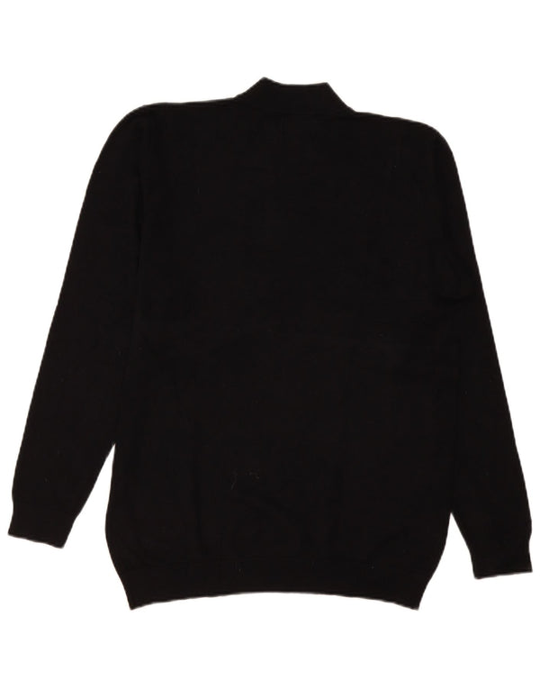 Zara Mens Turtle Neck Jumper Sweater Medium Black Viscose