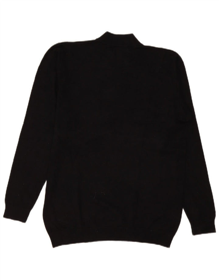 Zara Mens Turtle Neck Jumper Sweater Medium Black Viscose