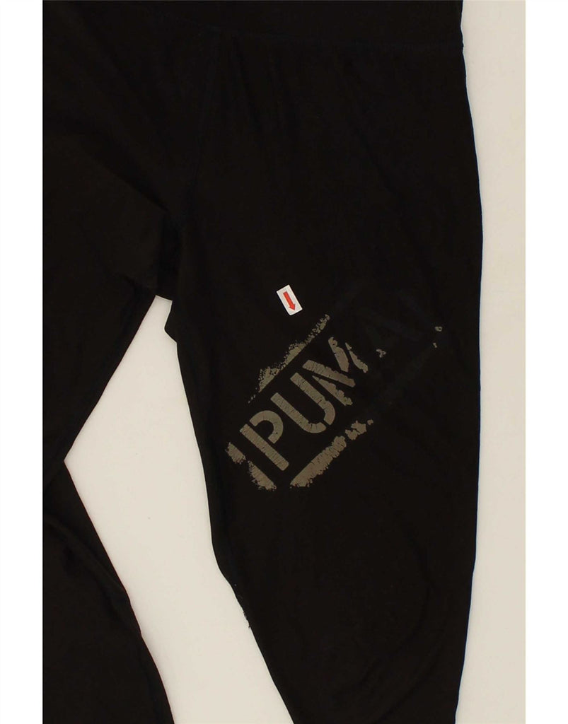 PUMA Womens Graphic Leggings UK 6 XS Black Polyester Vintage Puma and Second-Hand Puma from Messina Hembry 