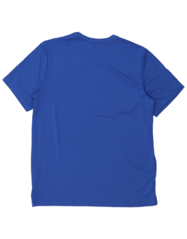 Nike Mens Dri Fit T-Shirt Top Large Blue Polyester