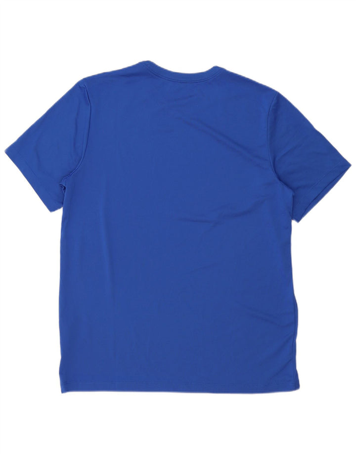 Nike Mens Dri Fit T-Shirt Top Large Blue Polyester