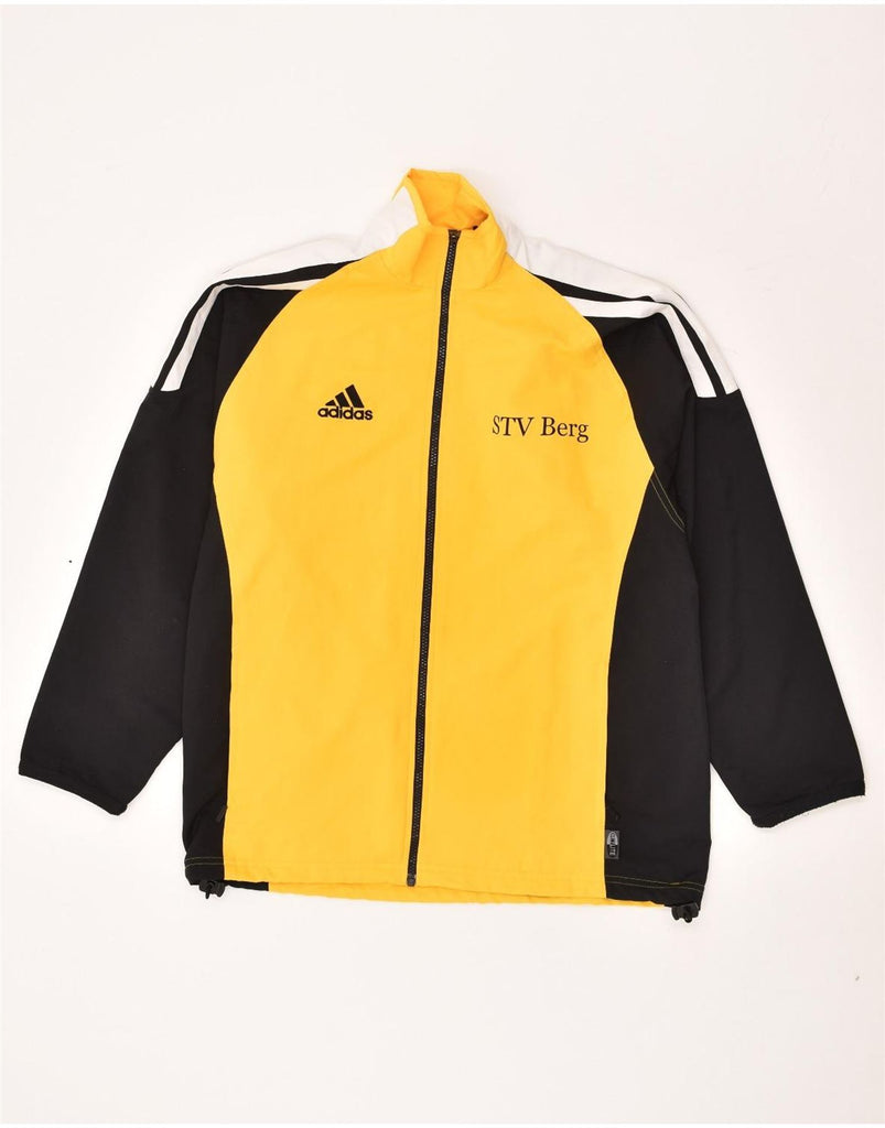 ADIDAS Mens Graphic Tracksuit Top Jacket UK 34/36 Small Yellow Colourblock | Vintage Adidas | Thrift | Second-Hand Adidas | Used Clothing | Messina Hembry 