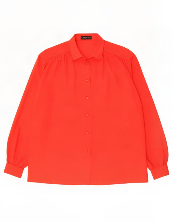 Mario Pucci Cecconi Womens Loose Fit Shirt Blouse IT 40 Small Red Polyester