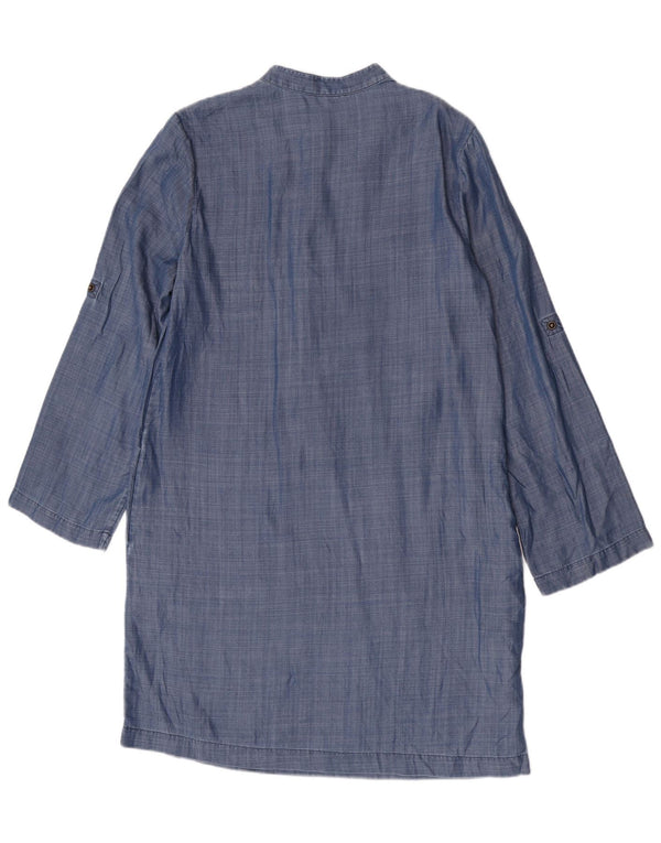 Tommy Bahama Womens Long Sleeve Tunic Dress UK 14 Medium Blue Lyocell
