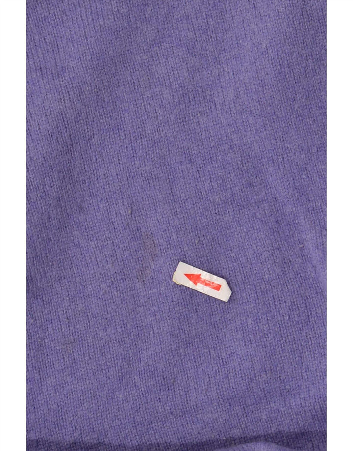Marlboro Classics Mens Boat Neck Jumper Sweater Large Purple Wool