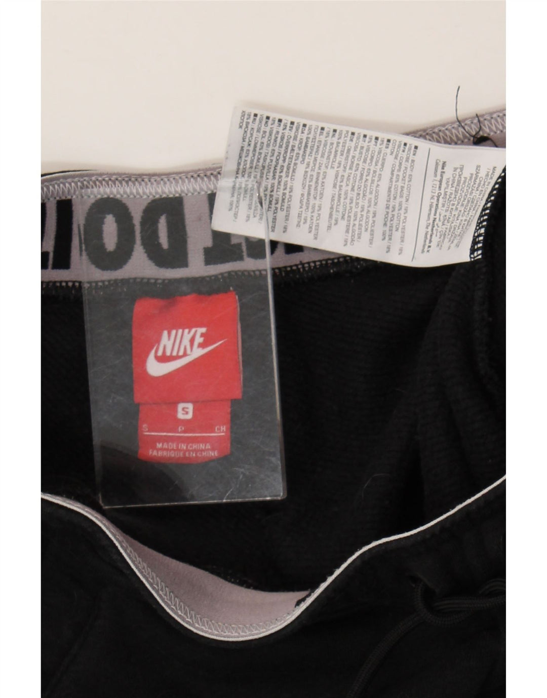 Nike Mens Tracksuit Trousers Joggers Small Black Cotton