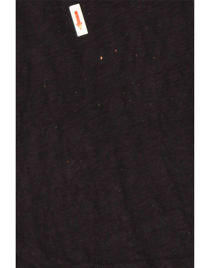 Zara Womens Top 3/4 Sleeve UK 10 Small Black