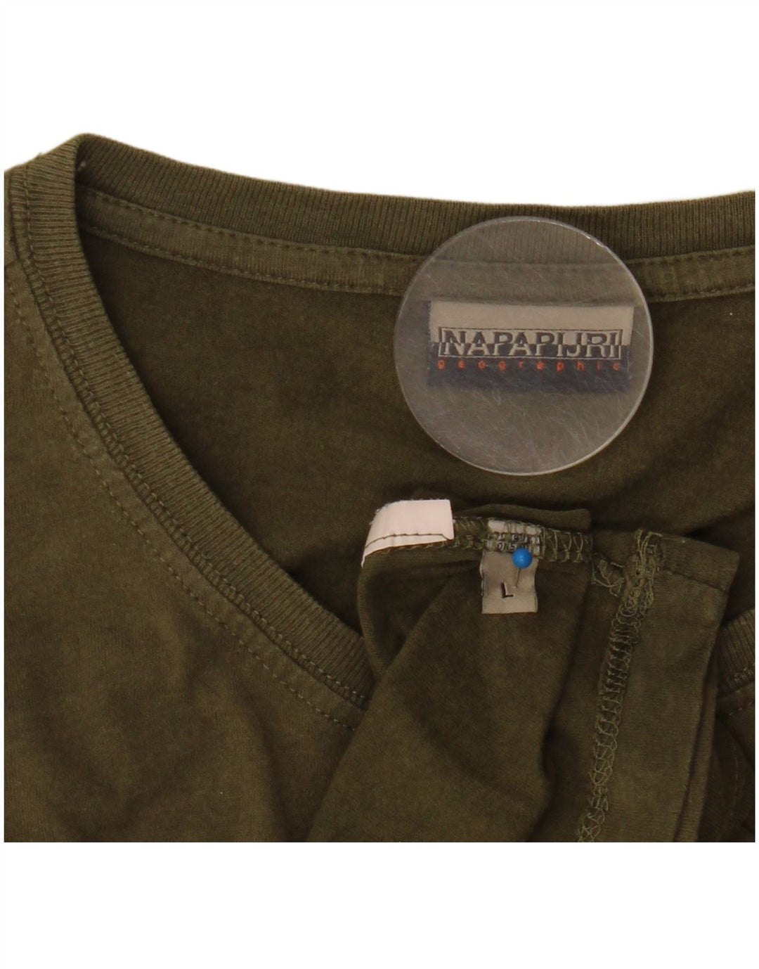 Napapijri Mens Graphic T-Shirt Top Large Khaki