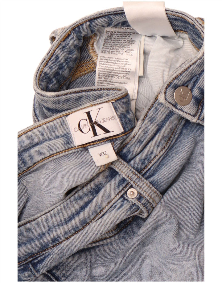 CALVIN KLEIN Womens Skinny Jeans W32 L28 Blue Cotton