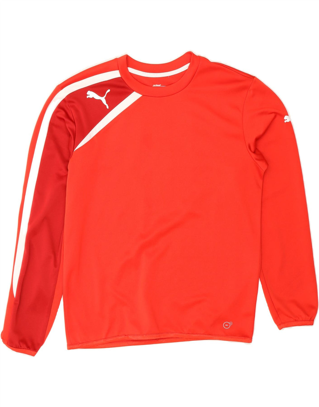 PUMA Mens Top Long Sleeve Small Red Colourblock Polyester Vintage Puma and Second-Hand Puma from Messina Hembry 