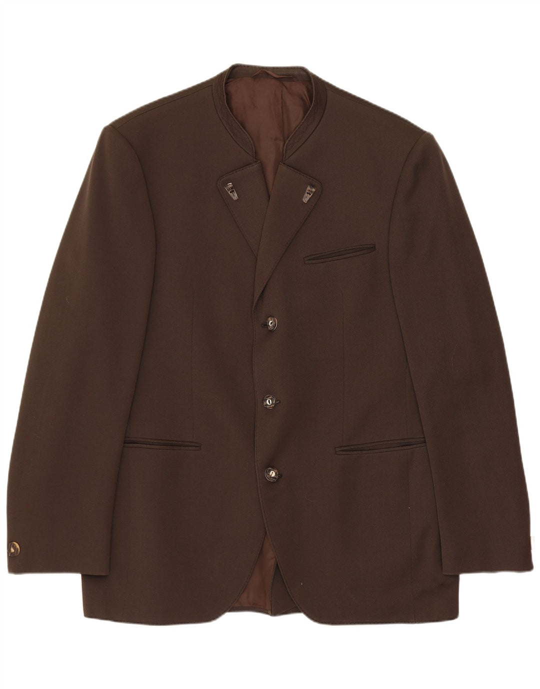 Vintage Mens 3 Button Blazer Jacket UK 38 Medium Brown Wool