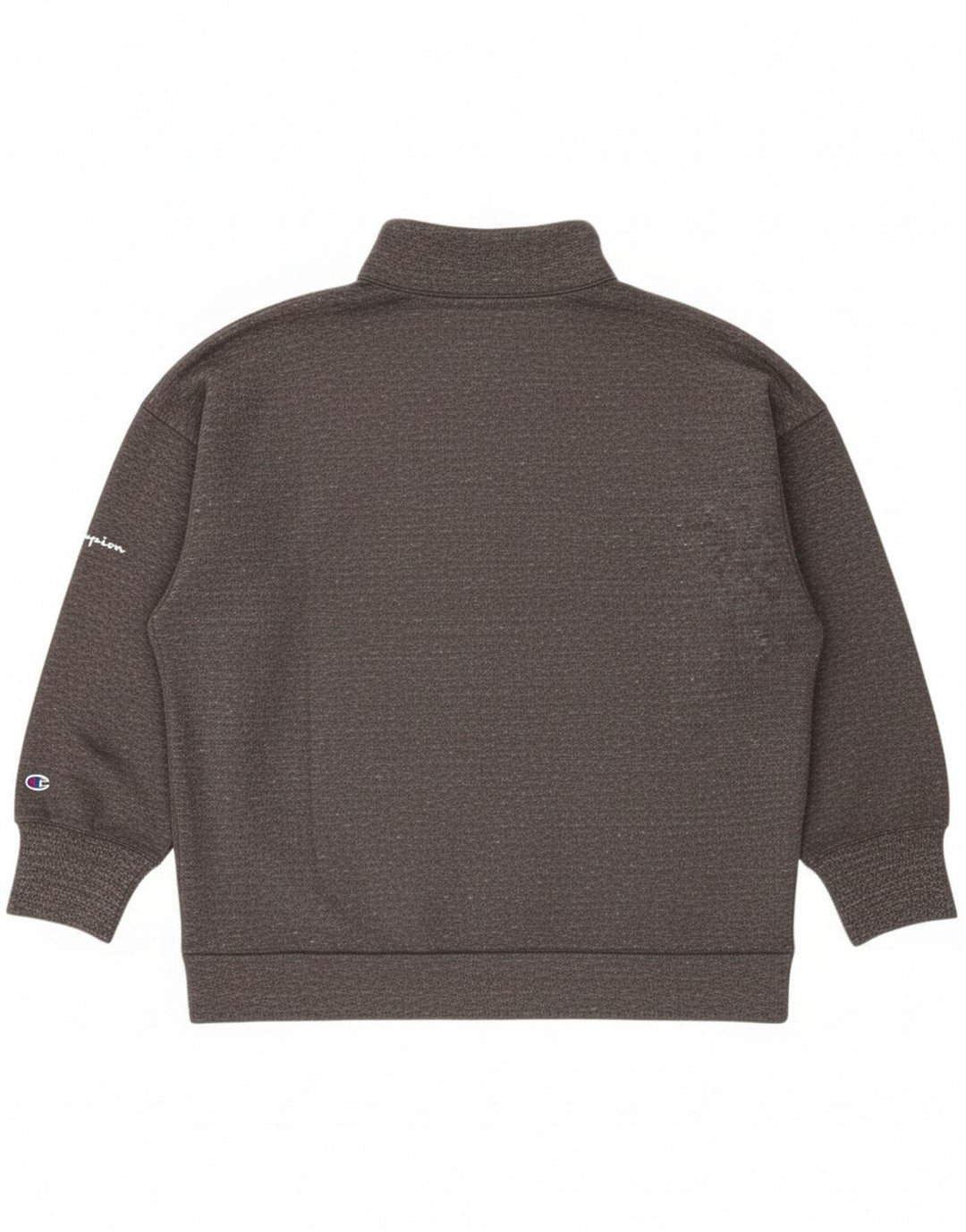 Champion Womens Oversized Tracksuit Top Jacket UK 14 Medium Grey Flecked