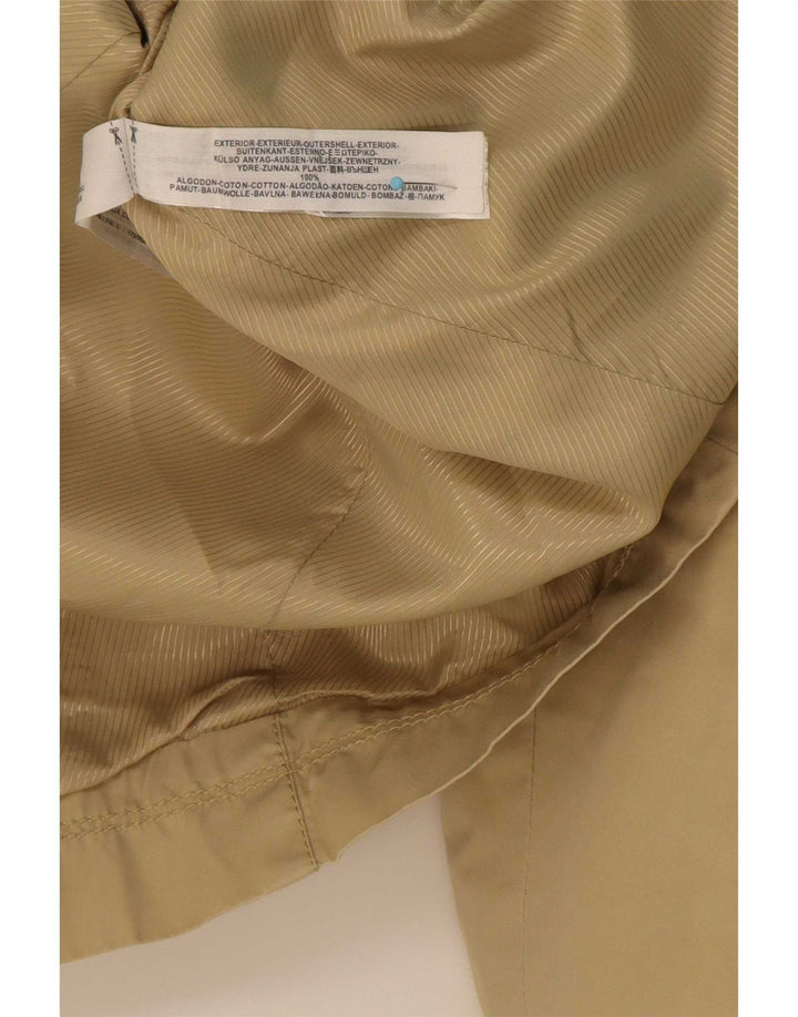 Massimo Dutti Womens Trench Coat UK 14 Large Beige Cotton