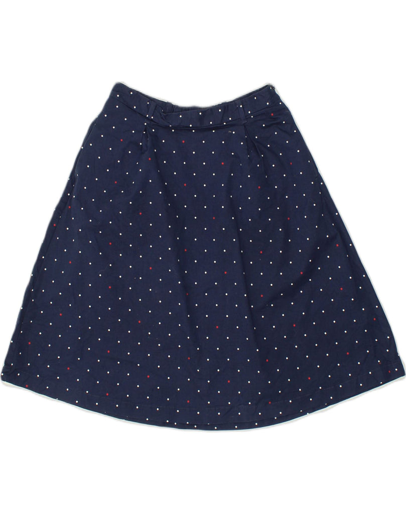 TOMMY HILFIGER Womens A-Line Skirt US 6 Medium W28 Navy Blue Polka Dot | Vintage Tommy Hilfiger | Thrift | Second-Hand Tommy Hilfiger | Used Clothing | Messina Hembry 