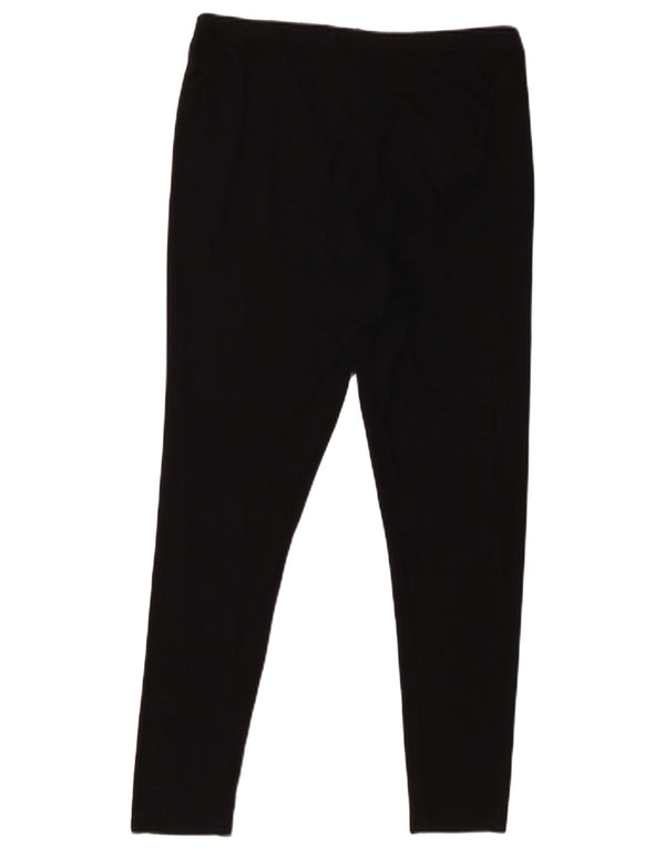 Topshop Womens Crop Leggings UK 16 Large  Black Viscose