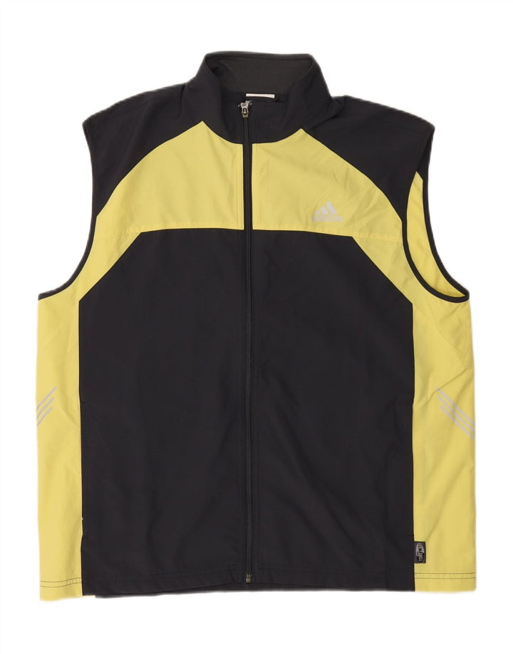 Adidas Mens Climashell Tracksuit Top Jacket Large Black Colourblock