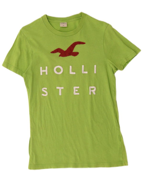 Hollister Mens Graphic T-Shirt Top Small Green Cotton