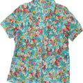 VINTAGE Womens Short Sleeve Blazer Jacket UK 16 Large Blue Floral | Vintage Vintage | Thrift | Second-Hand Vintage | Used Clothing | Messina Hembry 