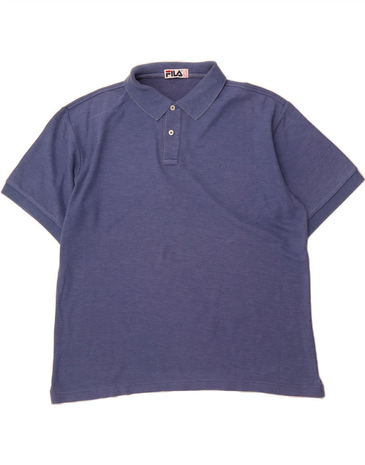 FILA Mens Polo Shirt IT 54 XL Blue Cotton Vintage Fila and Second-Hand Fila from Messina Hembry 
