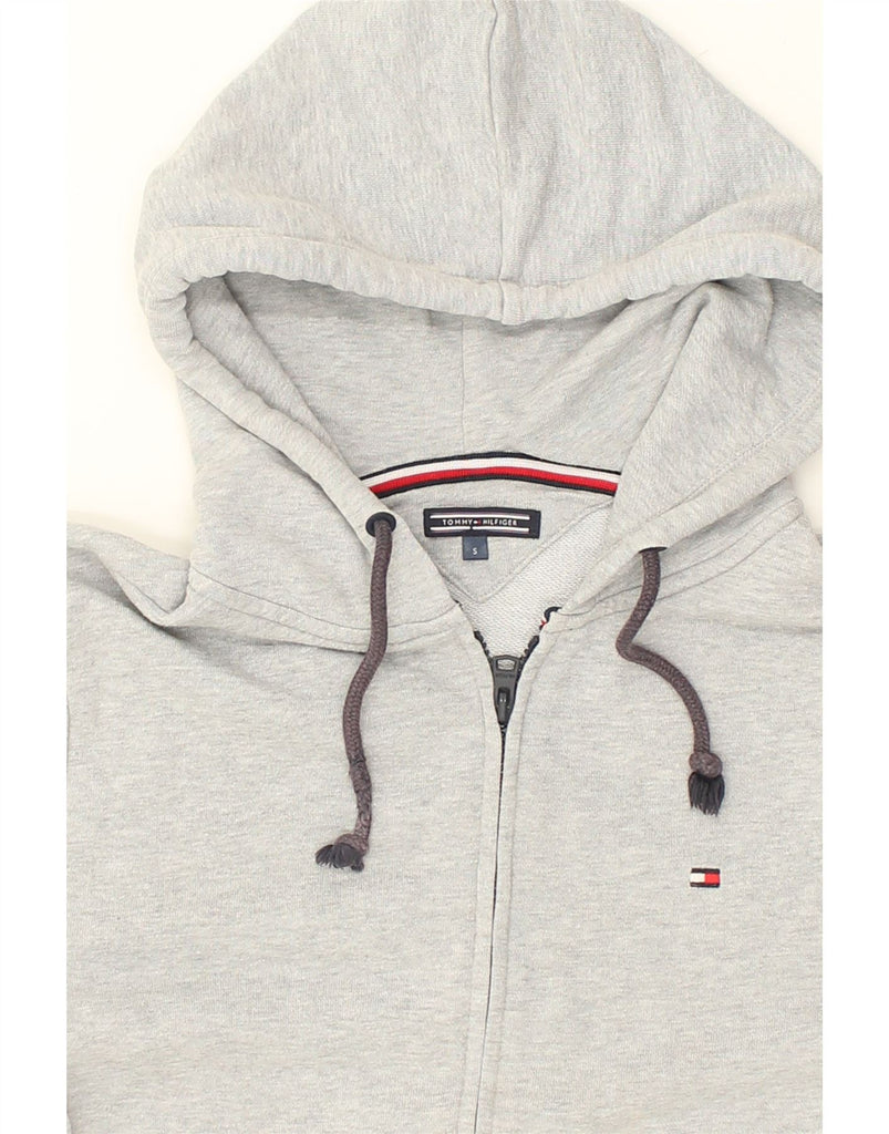 TOMMY HILFIGER Mens Zip Hoodie Sweater Small Grey Cotton | Vintage Tommy Hilfiger | Thrift | Second-Hand Tommy Hilfiger | Used Clothing | Messina Hembry 