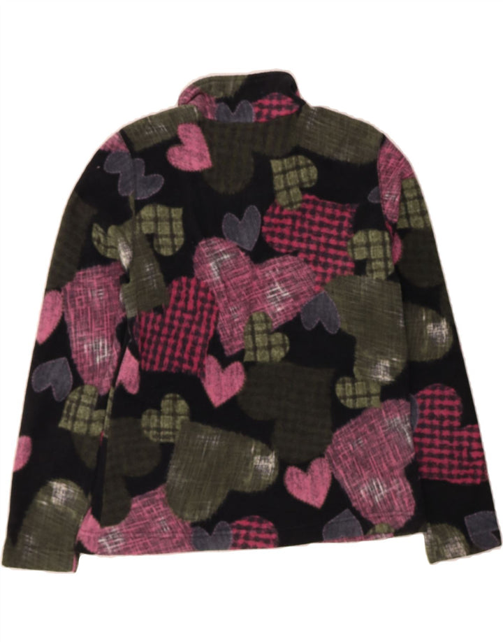 VINTAGE Womens Fleece Jacket IT 46 Large Black Vintage Vintage and Second-Hand Vintage from Messina Hembry 