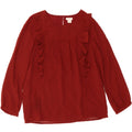 J. CREW Womens Long Sleeve Blouse Top US 0 XS Red Polyester Vintage J. Crew and Second-Hand J. Crew from Messina Hembry 