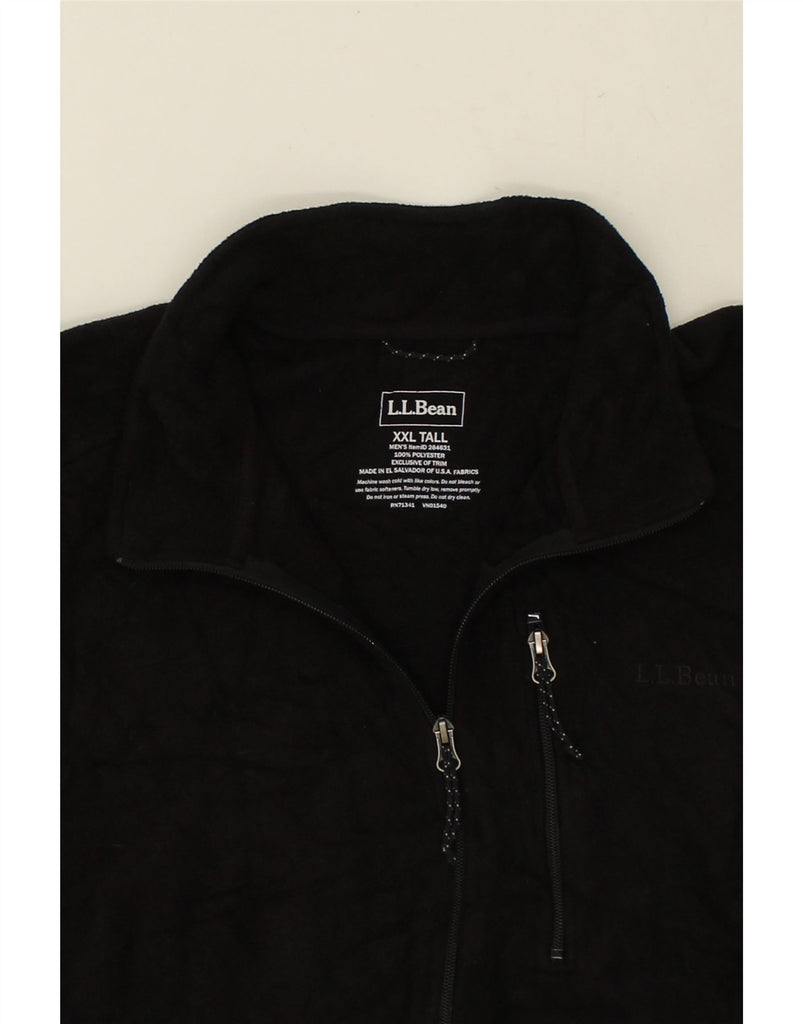 L.L.BEAN Mens Tall Fleece Jacket UK 44 2XL Black Polyester | Vintage L.L.Bean | Thrift | Second-Hand L.L.Bean | Used Clothing | Messina Hembry 