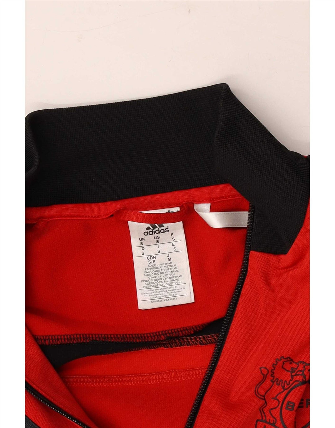 Adidas Mens Bayer Leverkusen Tracksuit Top Jacket Small Red Colourblock