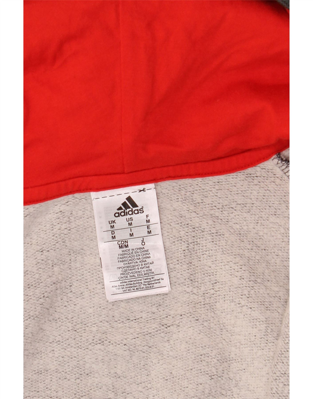 ADIDAS Mens Zip Hoodie Sweater Medium Grey Cotton Vintage Adidas and Second-Hand Adidas from Messina Hembry 