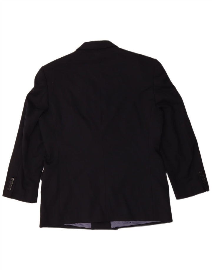 Marks & Spencer Mens Double Breasted Blazer Jacket UK 40 Medium Navy Blue
