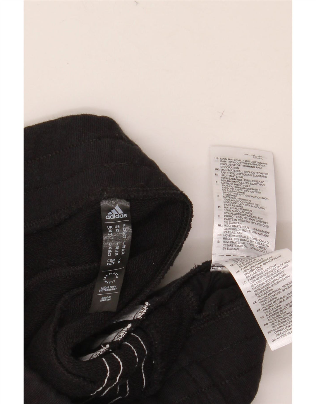 ADIDAS Womens Tracksuit Trousers Joggers UK 4/6 XS  Black Cotton