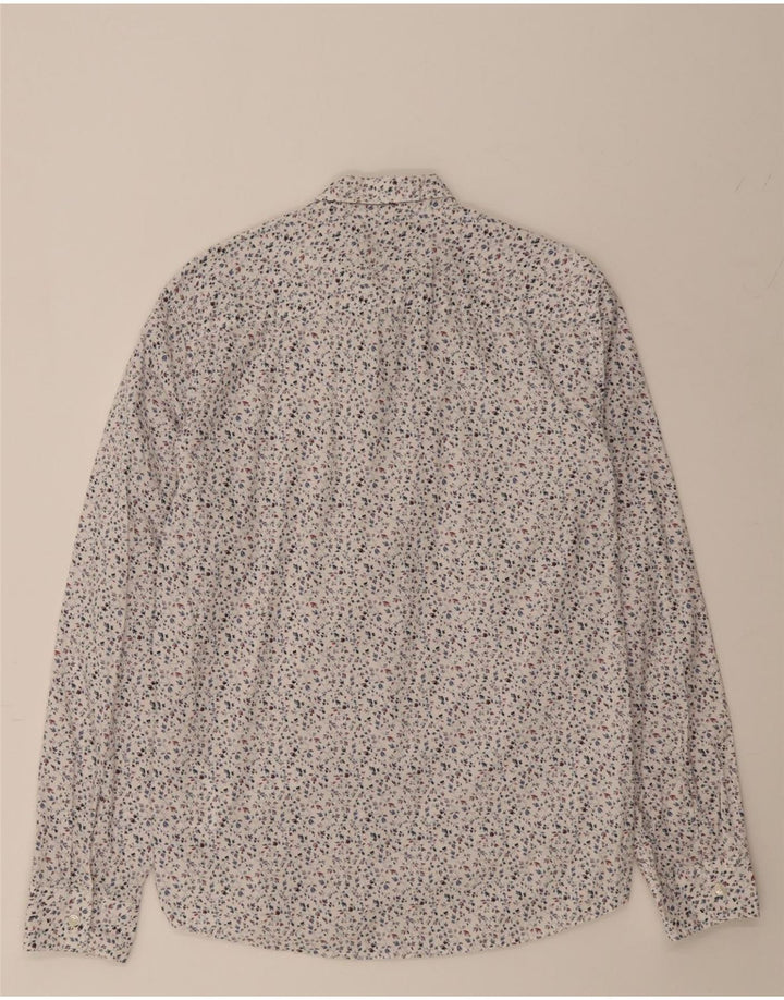 ONLY & SONS Mens Slim Fit Shirt Large White Floral Cotton Vintage Only & Sons and Second-Hand Only & Sons from Messina Hembry 